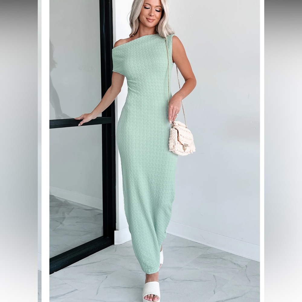 NWT Sage Off Shoulder Maxi Dress - Picture 4 of 6